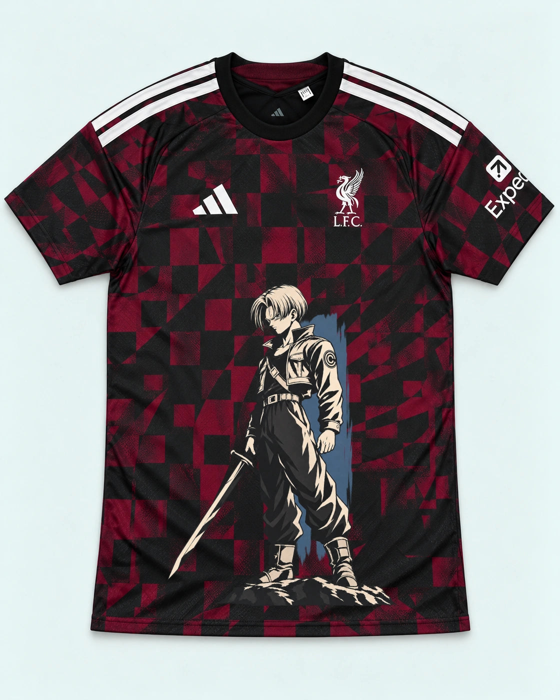 Liverpool Dark Trunks Sword Dragon Ball Jersey — Front