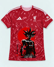 Liverpool Red Goku Rising Sun Dragon Ball Jersey — Front
