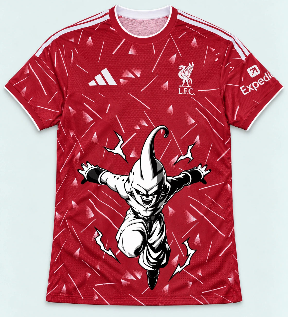 Liverpool Red Kid Buu Dragon Ball Jersey — Front