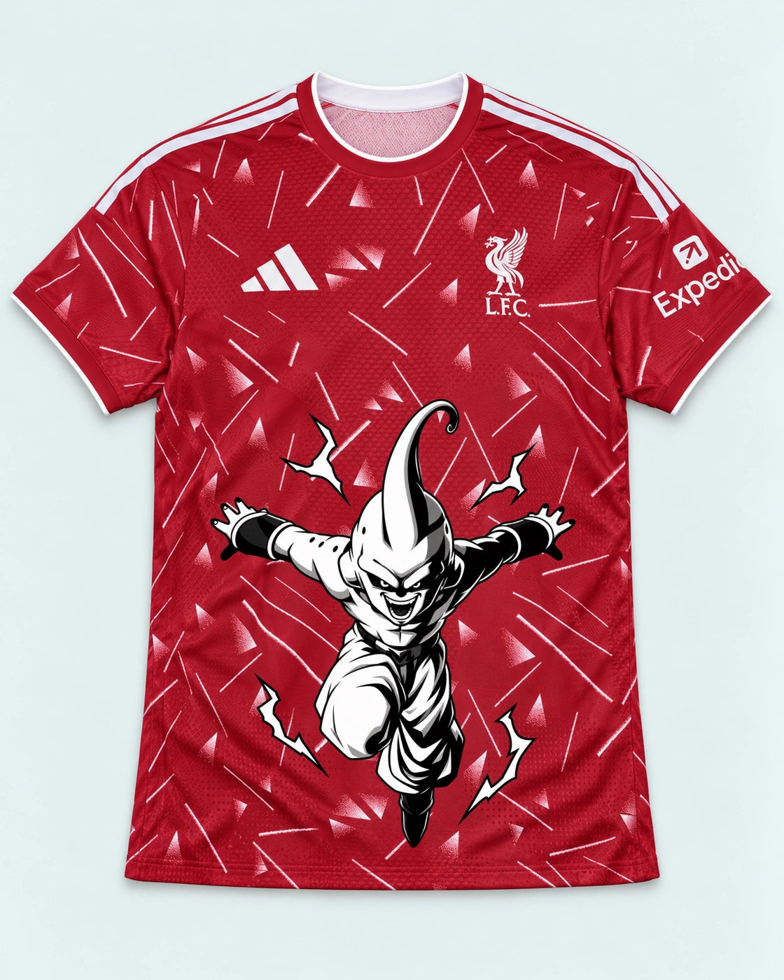 Liverpool Red Kid Buu Dragon Ball Jersey — Front