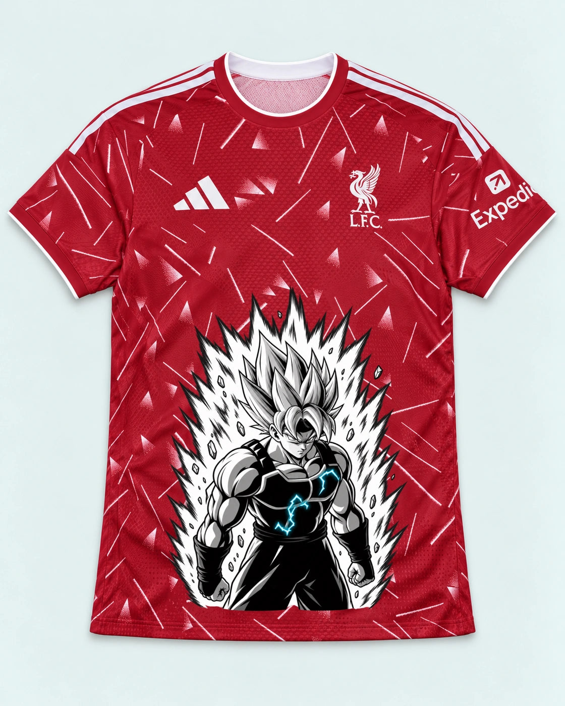 Liverpool Red Super Saiyan Aura Dragon Ball Jersey — Front
