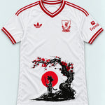 Liverpool White Goku Sakura Dragon Ball Jersey — Front