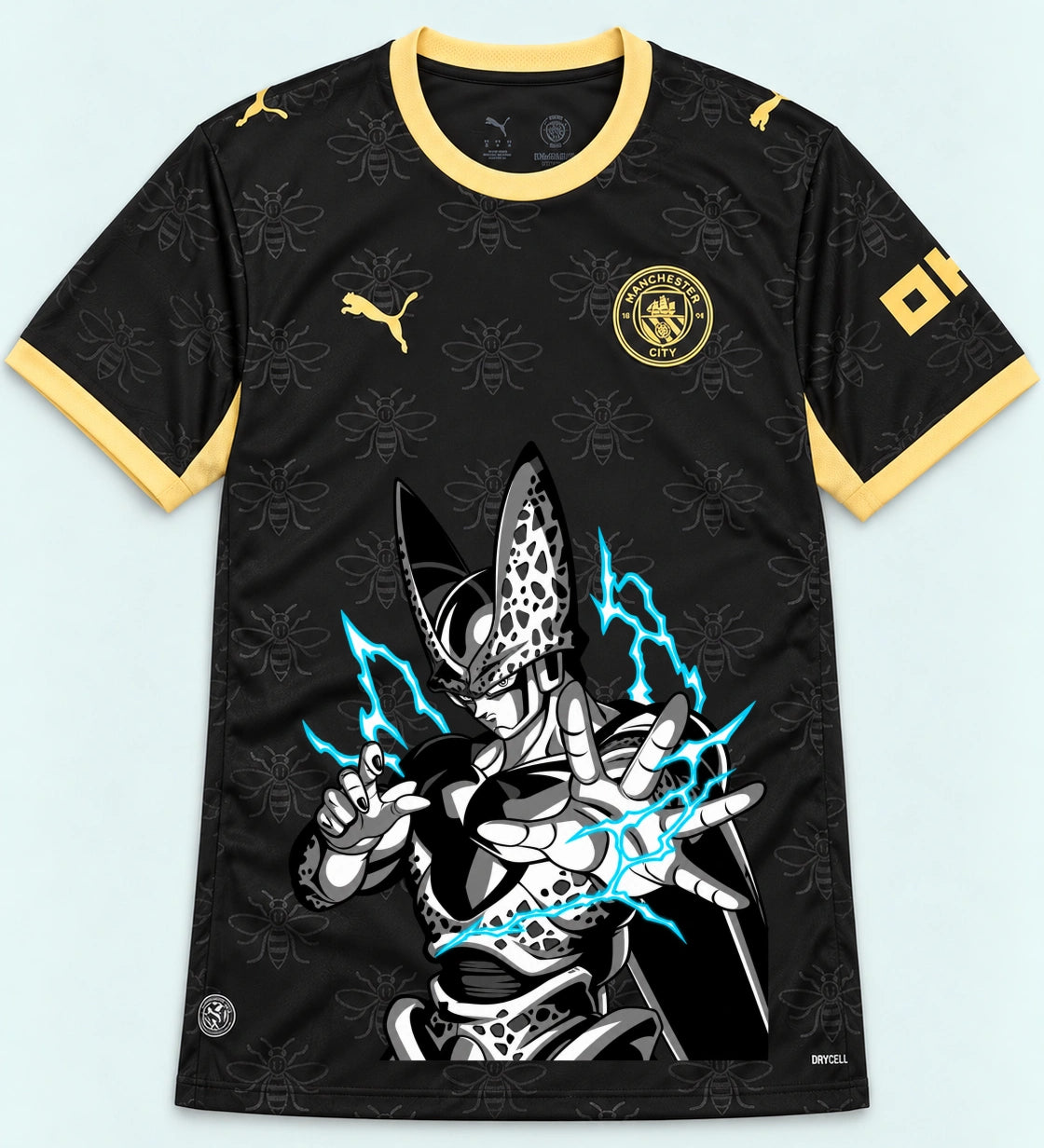 Manchester City Black Cell Dragon Ball Jersey — Front