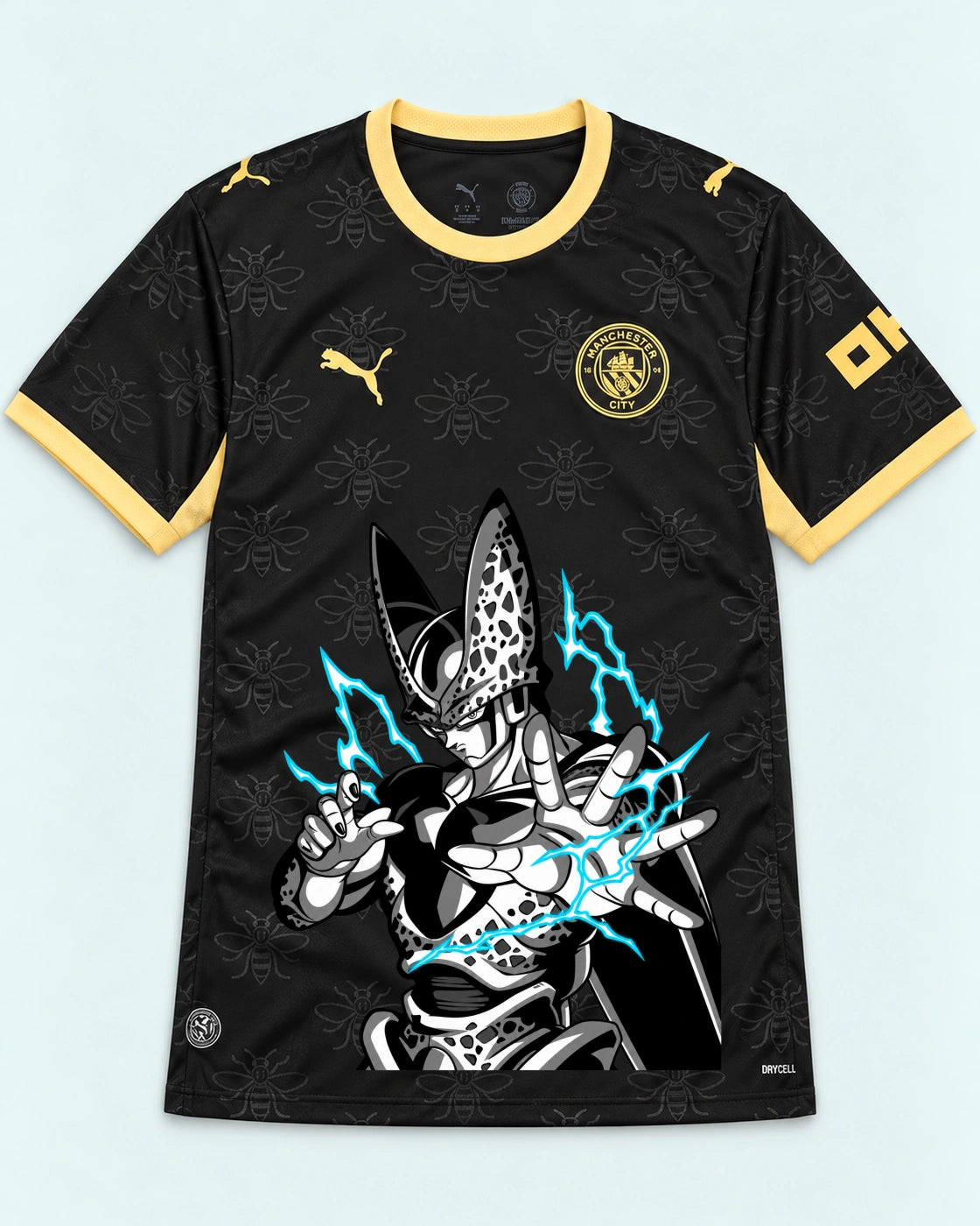Manchester City Black Cell Dragon Ball Jersey — Front