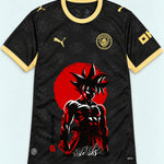 Manchester City Black Goku Rising Sun Dragon Ball Jersey — Front