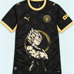 Manchester City Black Majin Vegeta Dragon Ball Jersey — Front
