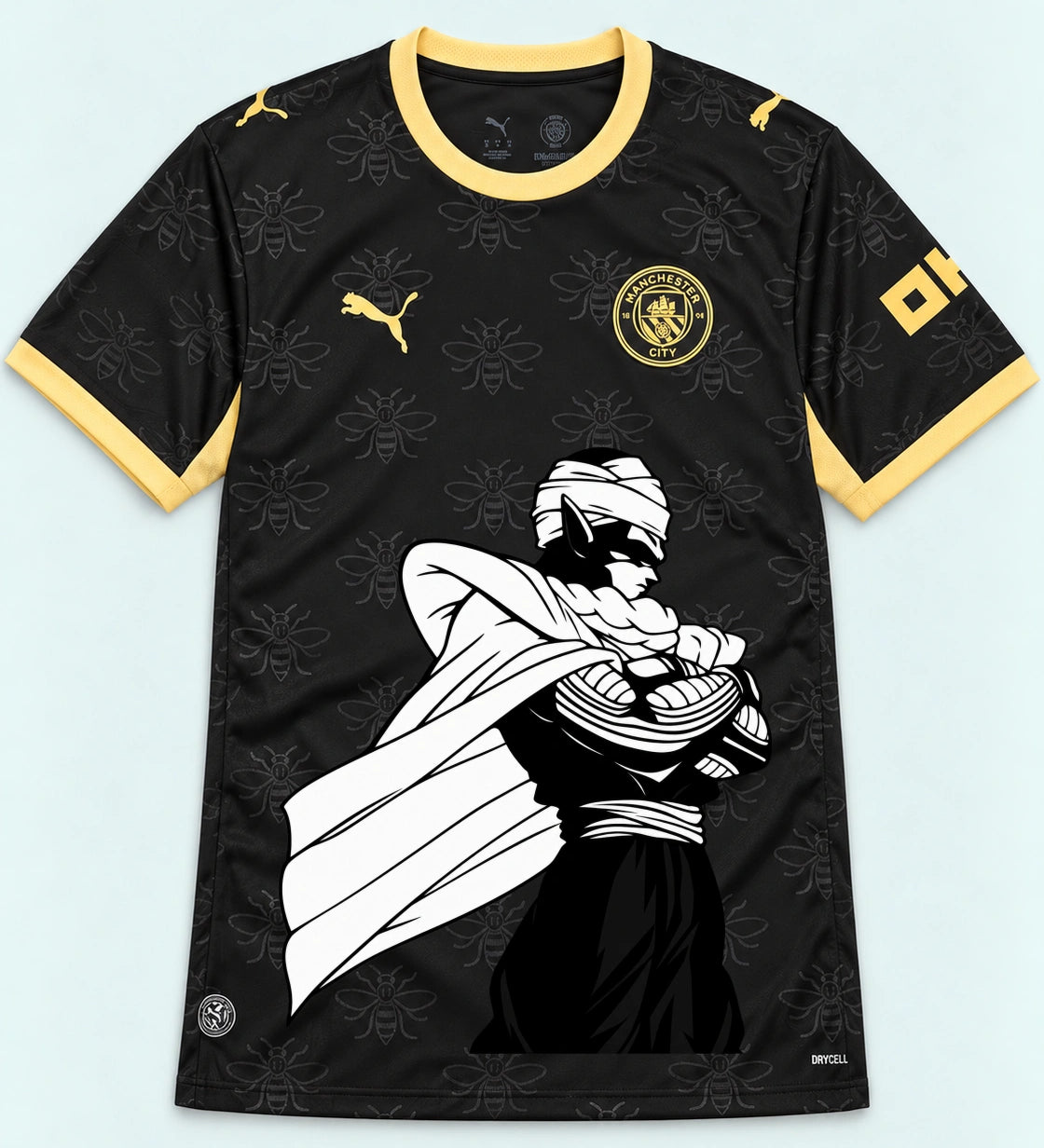 Manchester City Black Piccolo Cloak Dragon Ball Jersey — Front