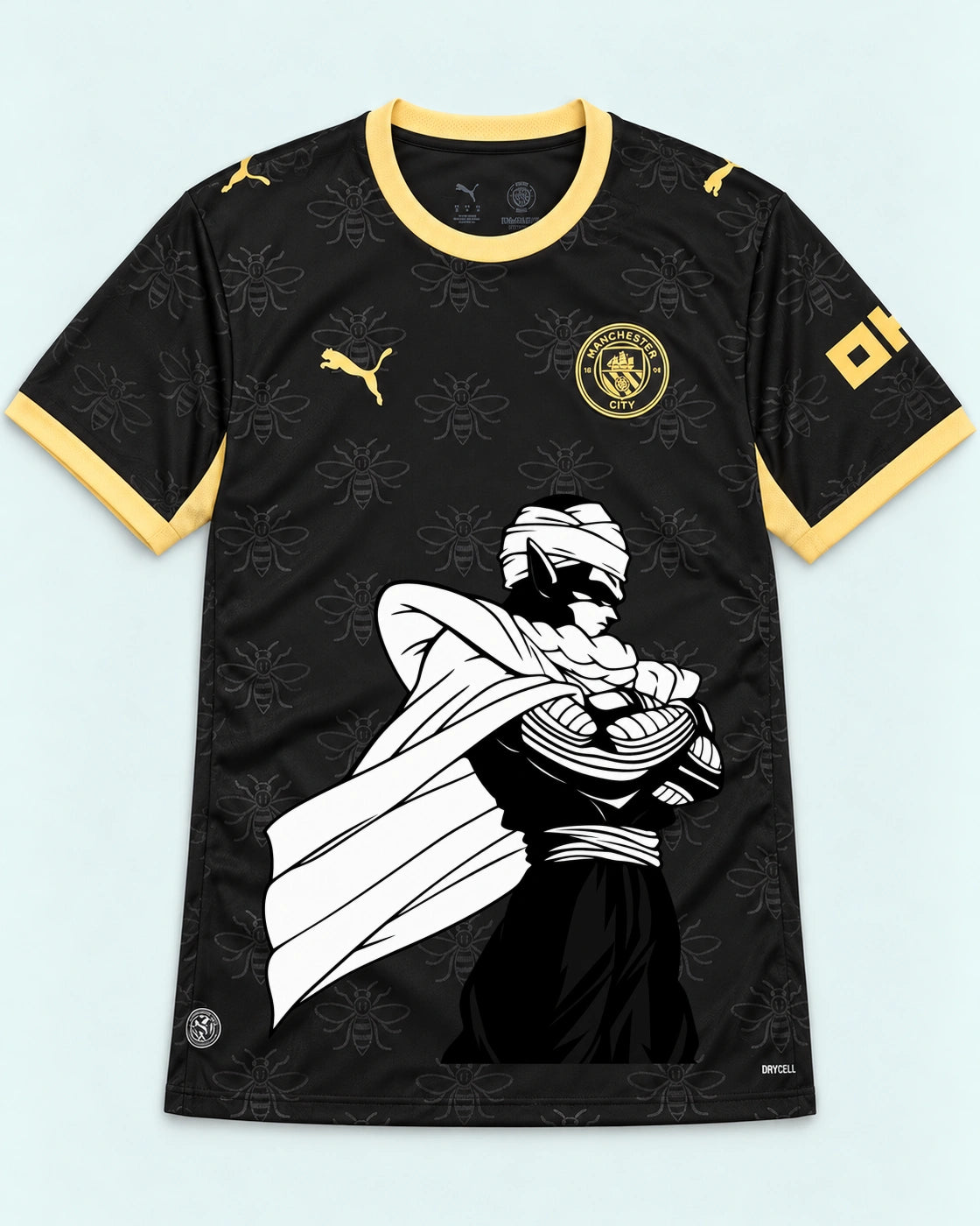 Manchester City Black Piccolo Cloak Dragon Ball Jersey — Front