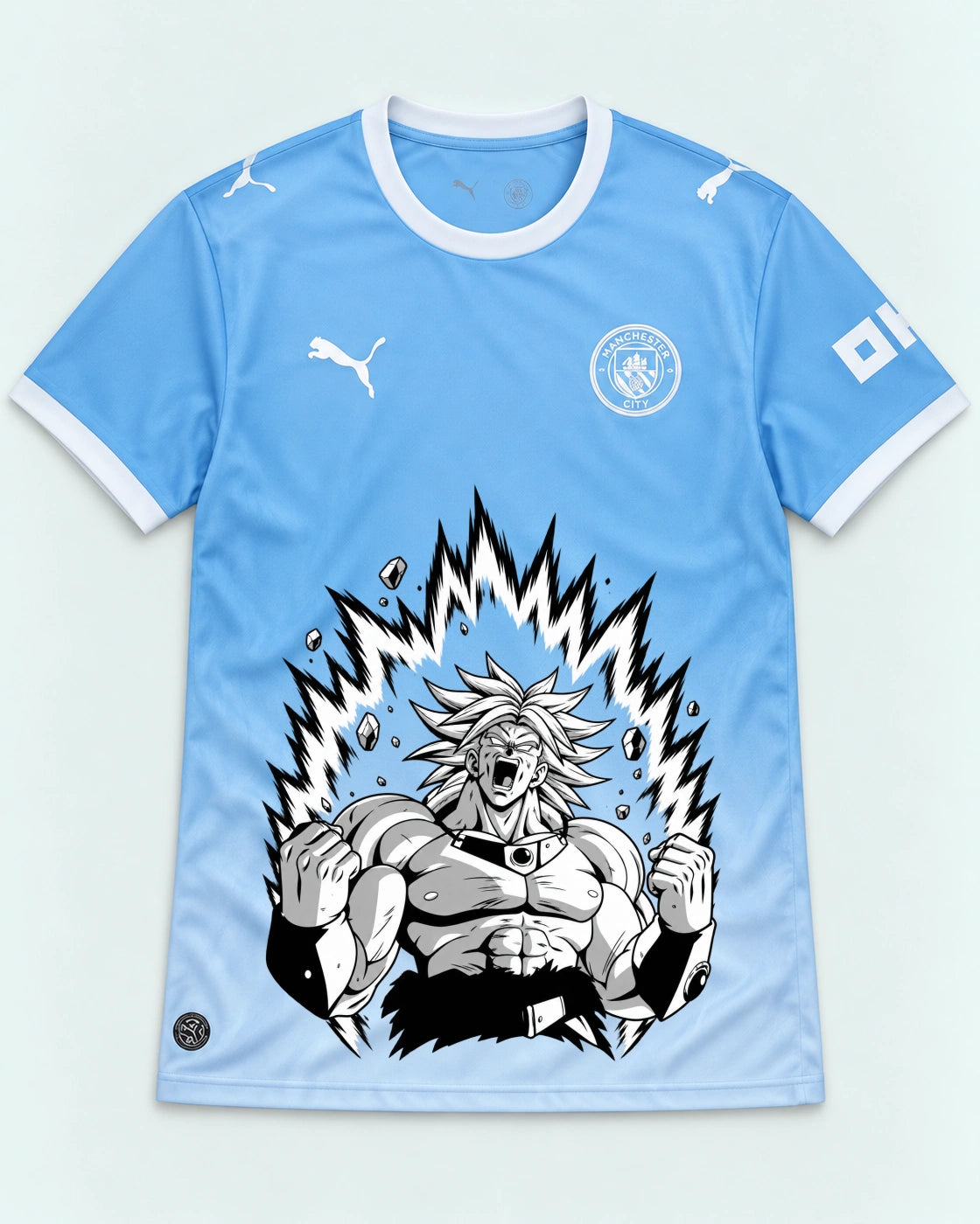 Manchester City Sky Broly Dragon Ball Jersey — Front