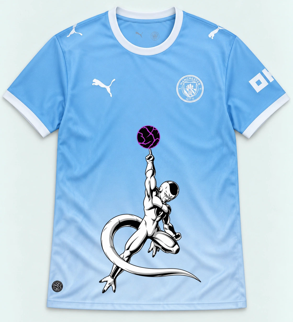 Manchester City Sky Frieza Death Ball Dragon Ball Jersey — Front