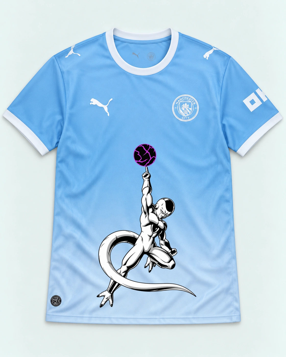 Manchester City Sky Frieza Death Ball Dragon Ball Jersey — Front