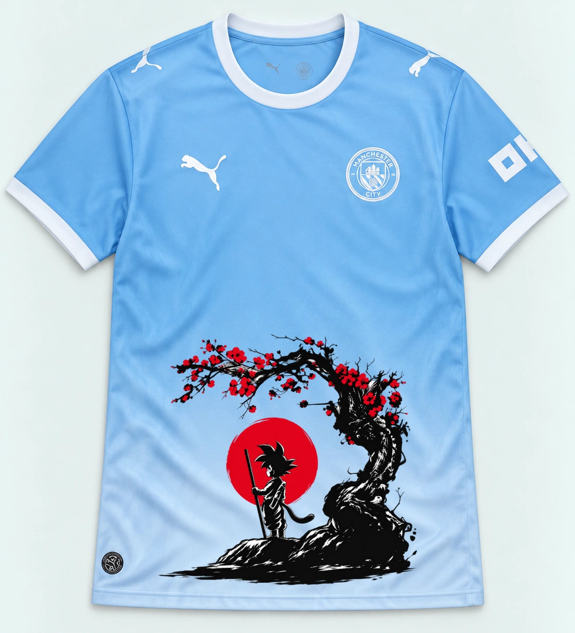 Manchester City Sky Goku Sakura Dragon Ball Jersey — Front
