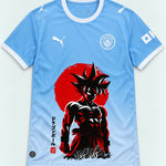 Manchester City Sky Goku Rising Sun Dragon Ball Jersey — Front