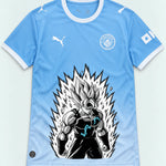Manchester City Sky Super Saiyan Aura Dragon Ball Jersey — Front