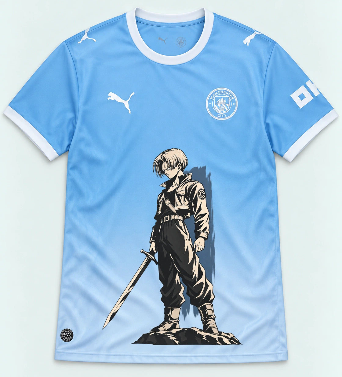 Manchester City Sky Trunks Sword Dragon Ball Jersey — Front
