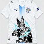 Manchester City White Cell Dragon Ball Jersey — Front