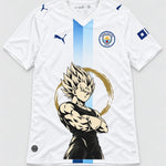 Manchester City White Majin Vegeta Dragon Ball Jersey — Front
