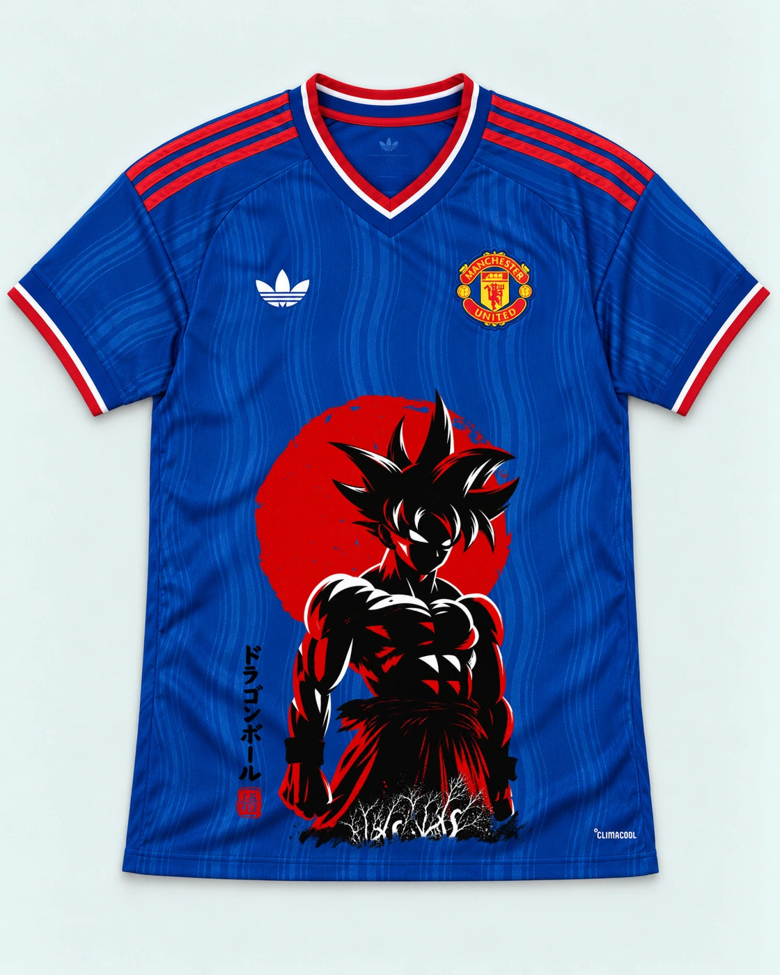 Manchester United Goku Rising Sun Dragon Ball Jersey — Front