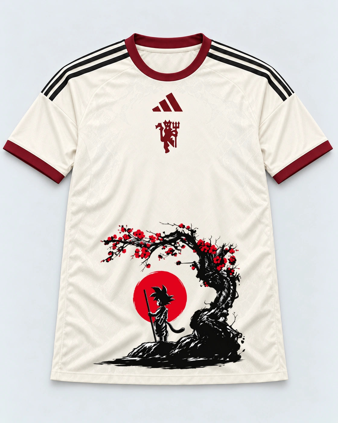 Manchester United Goku Sakura Dragon Ball Jersey — Front