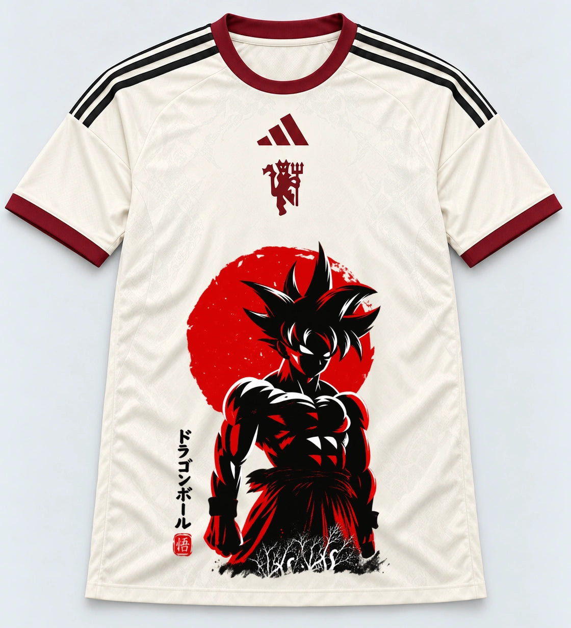 Manchester United Goku Rising Sun Dragon Ball Jersey — Front