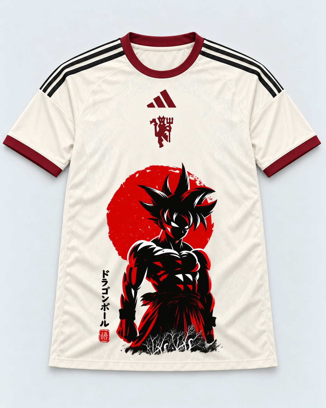 Manchester United Goku Rising Sun Dragon Ball Jersey — Front