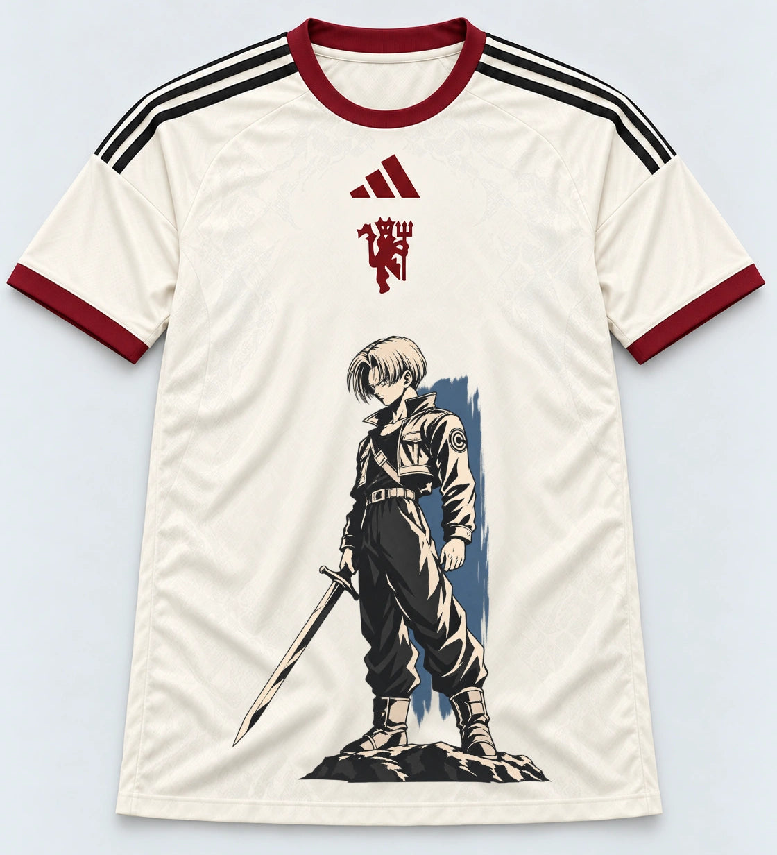 Manchester United Trunks Sword Dragon Ball Jersey — Front