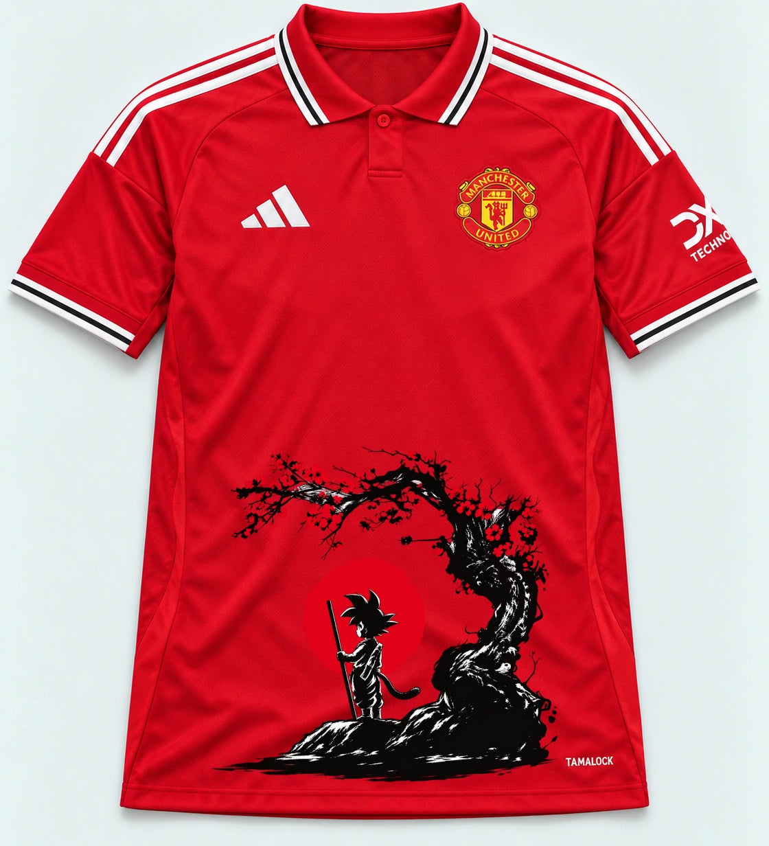 Manchester United Goku Sakura Dragon Ball Jersey — Front