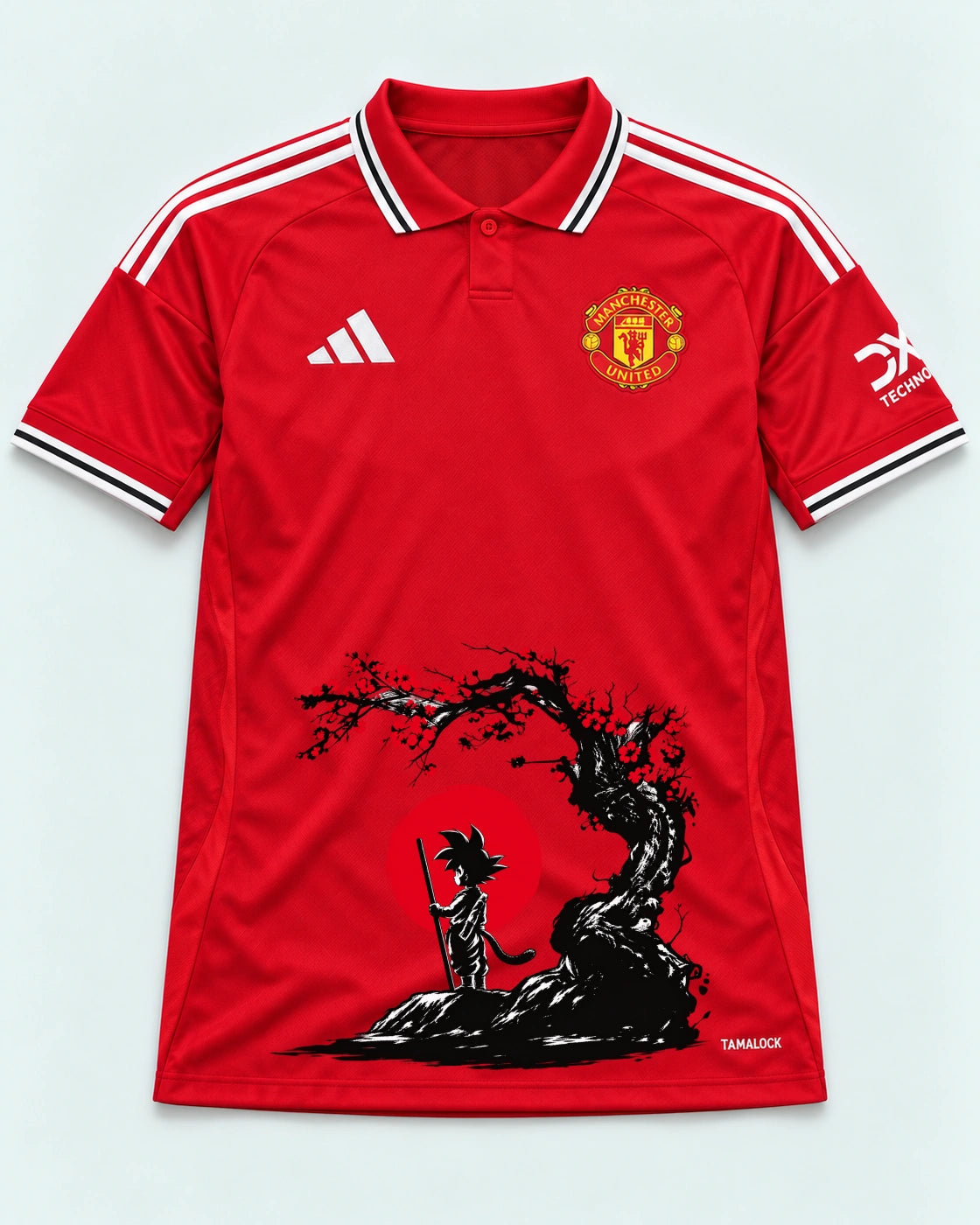 Manchester United Goku Sakura Dragon Ball Jersey — Front