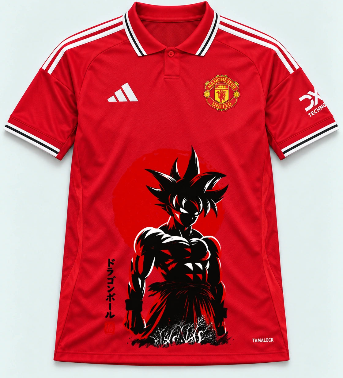 Manchester United Goku Rising Sun Dragon Ball Jersey — Front