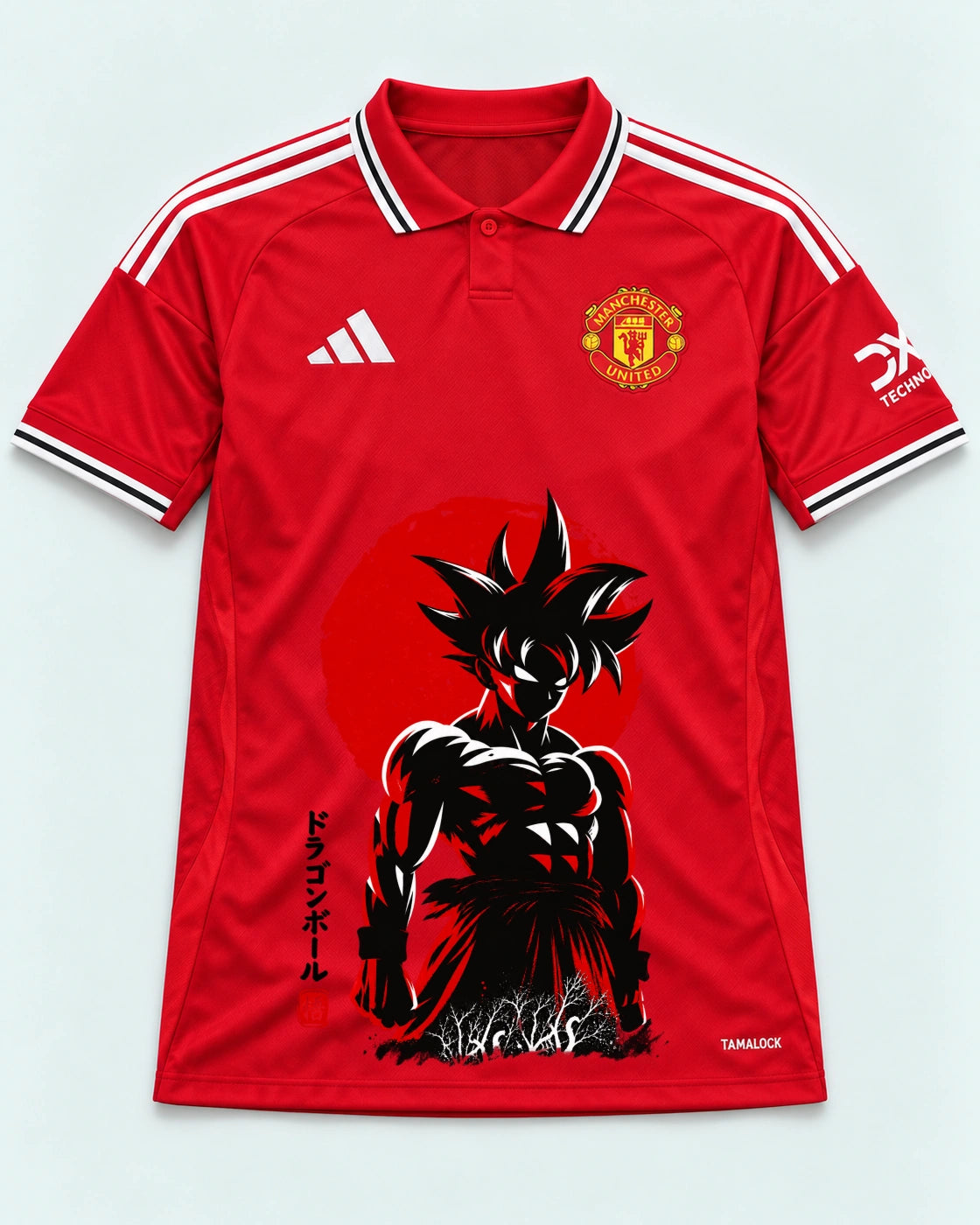 Manchester United Goku Rising Sun Dragon Ball Jersey — Front