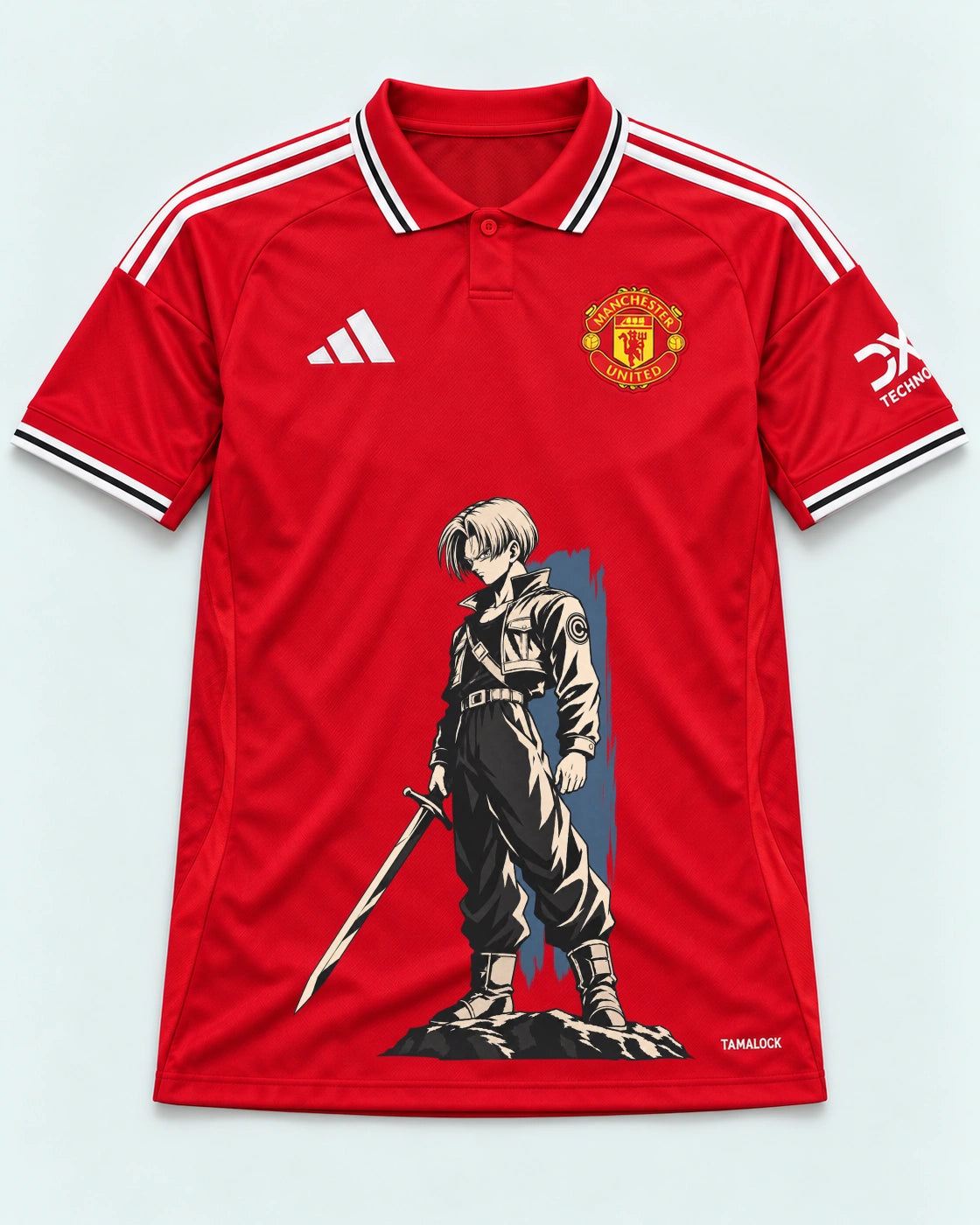 Manchester United Trunks Sword Dragon Ball Jersey — Front