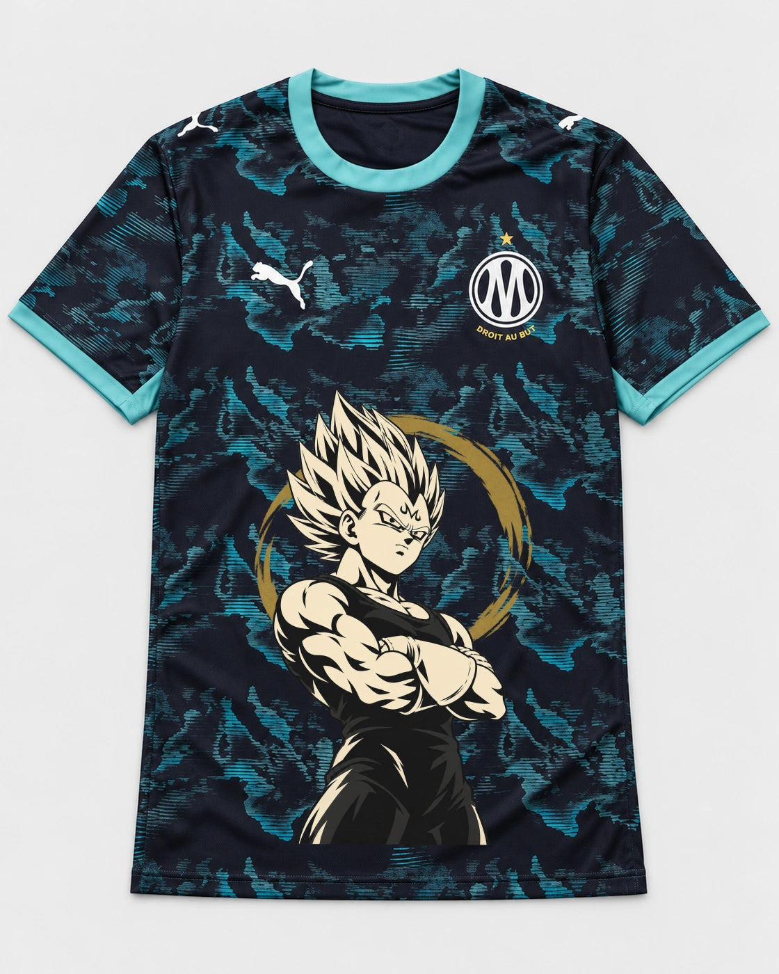 Olympique Marseille Majin Vegeta Dragon Ball Jersey — Front