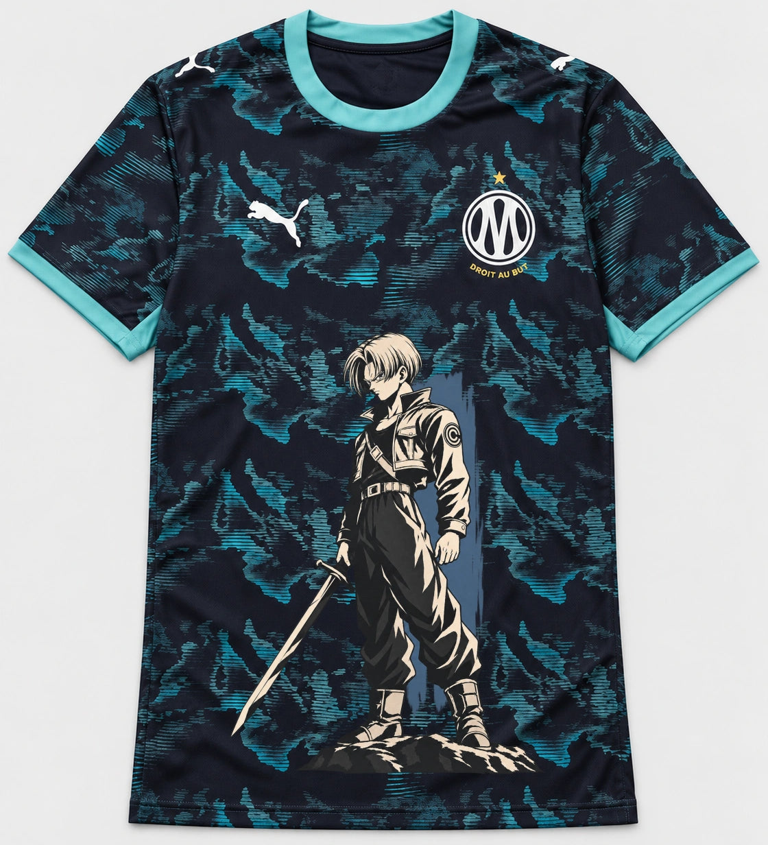 Olympique Marseille Trunks Sword Dragon Ball Jersey — Front