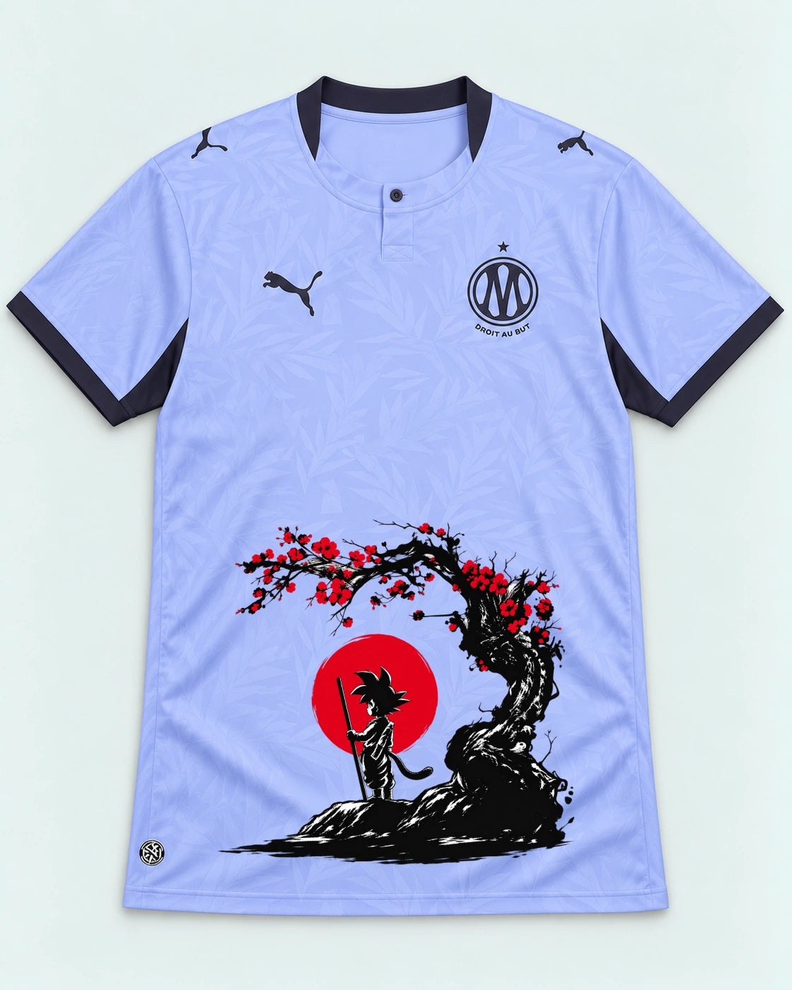 Olympique Marseille Goku Sakura Dragon Ball Jersey — Front