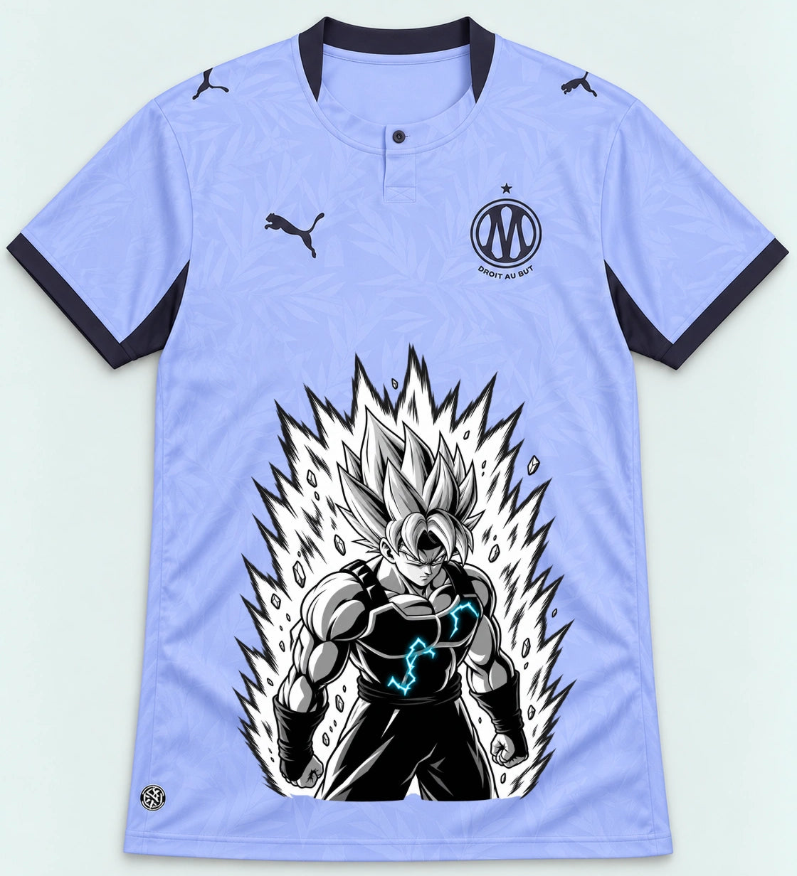 Olympique Marseille Super Saiyan Aura Dragon Ball Jersey — Front