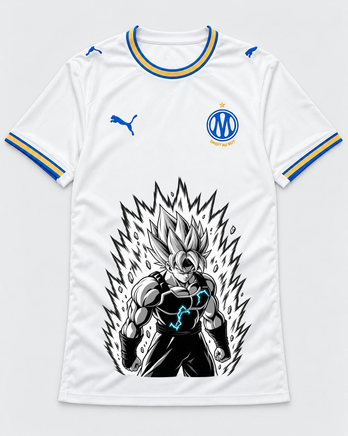 Olympique Marseille Super Saiyan Aura Dragon Ball Jersey — Front