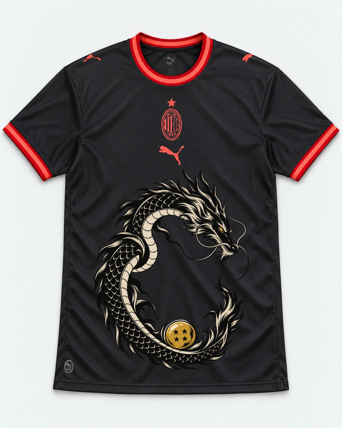 AC Milan Shenron Emblem Dragon Ball Jersey — Front