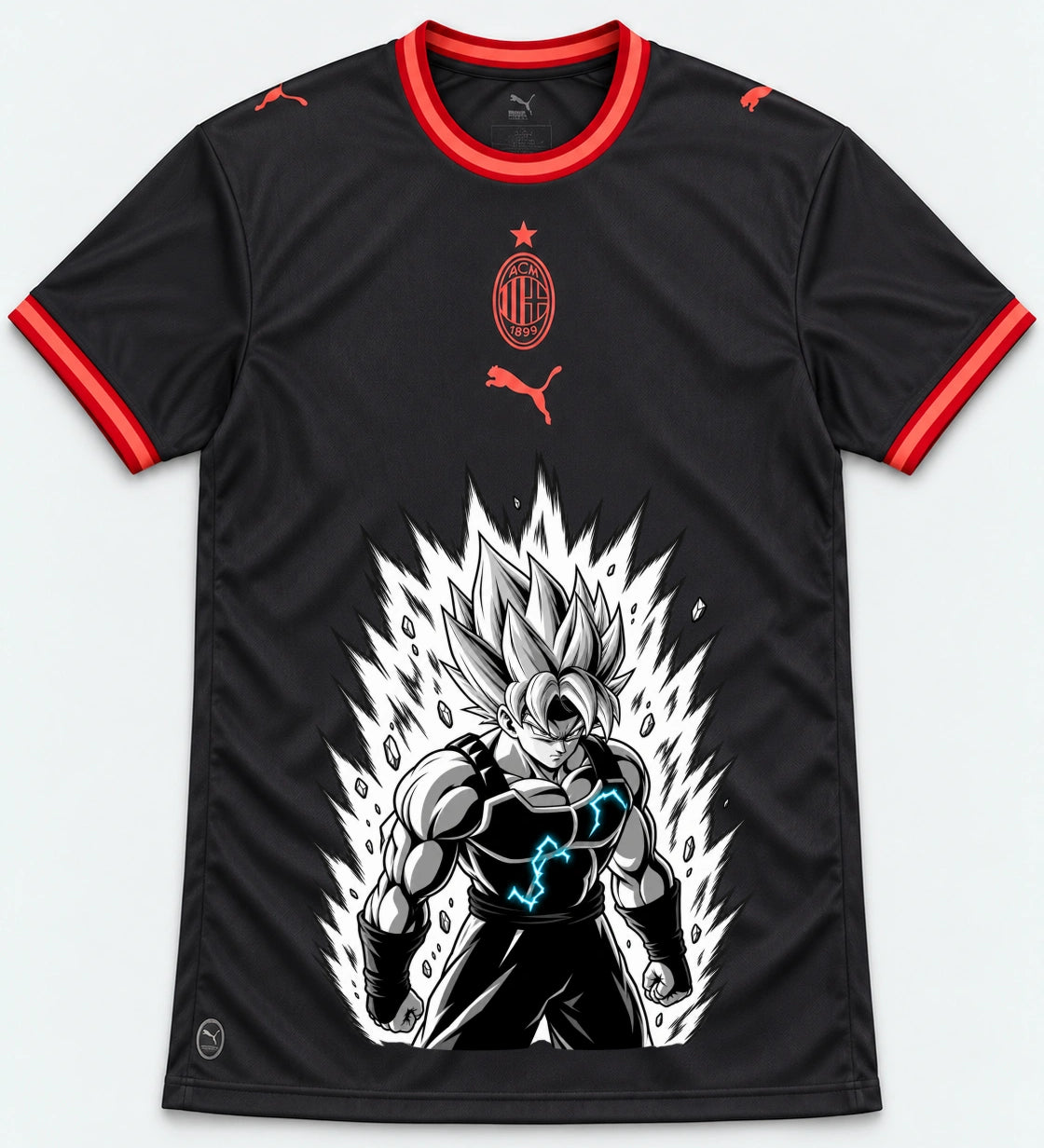 AC Milan Super Saiyan Aura Dragon Ball Jersey — Front