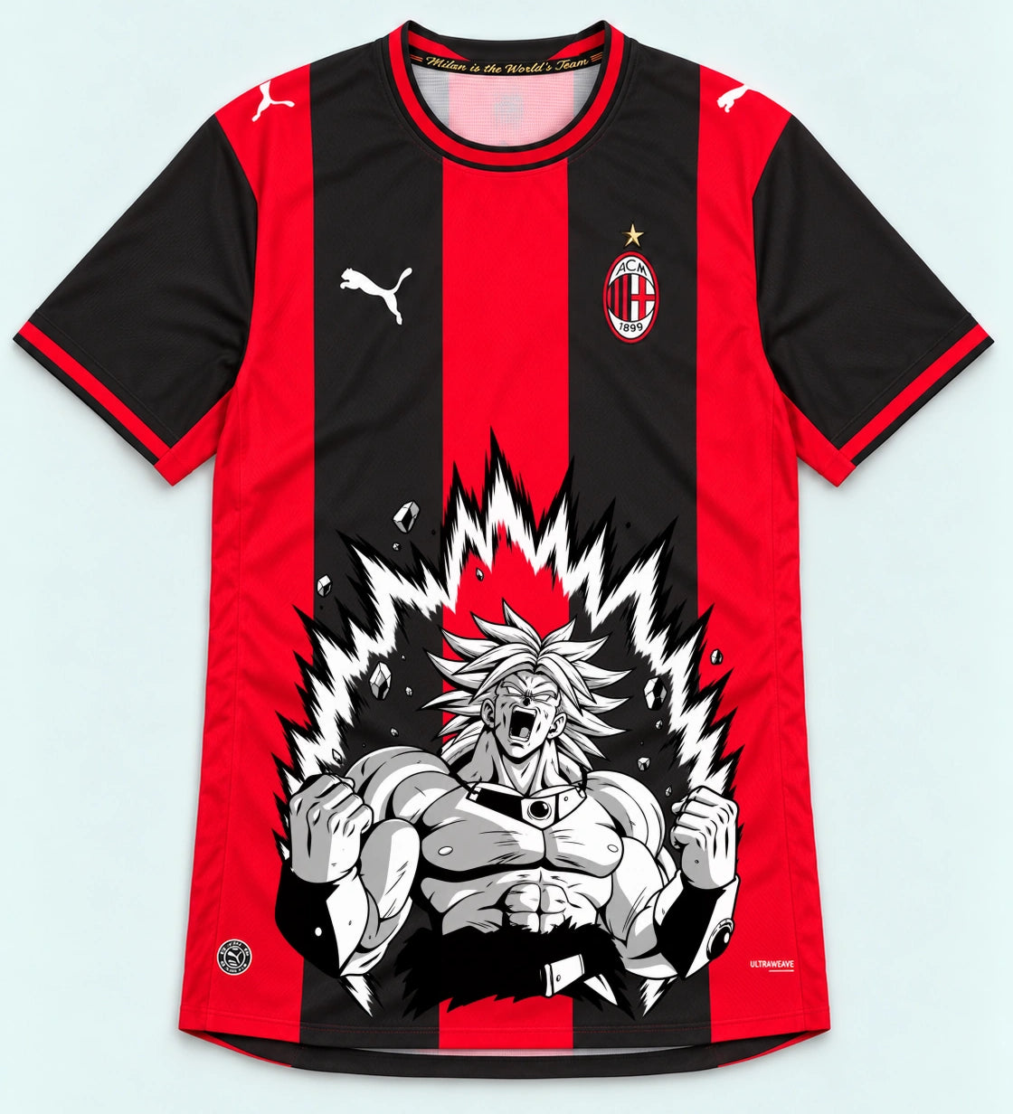 AC Milan Broly Dragon Ball Jersey — Front