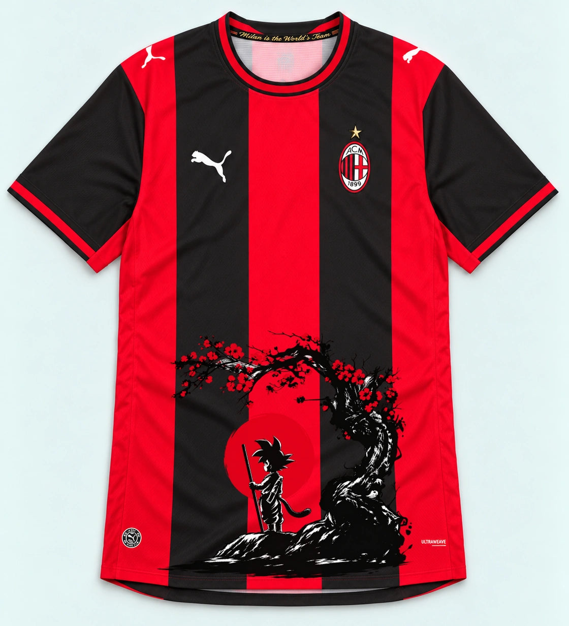 AC Milan Goku Sakura Dragon Ball Jersey — Front