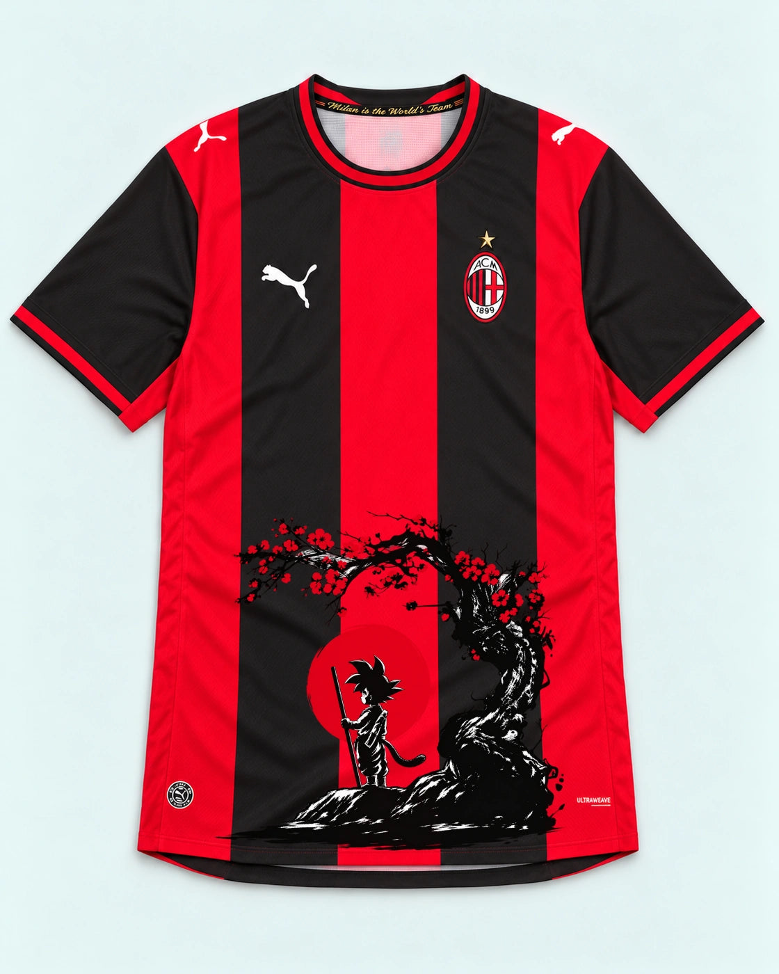 AC Milan Goku Sakura Dragon Ball Jersey — Front