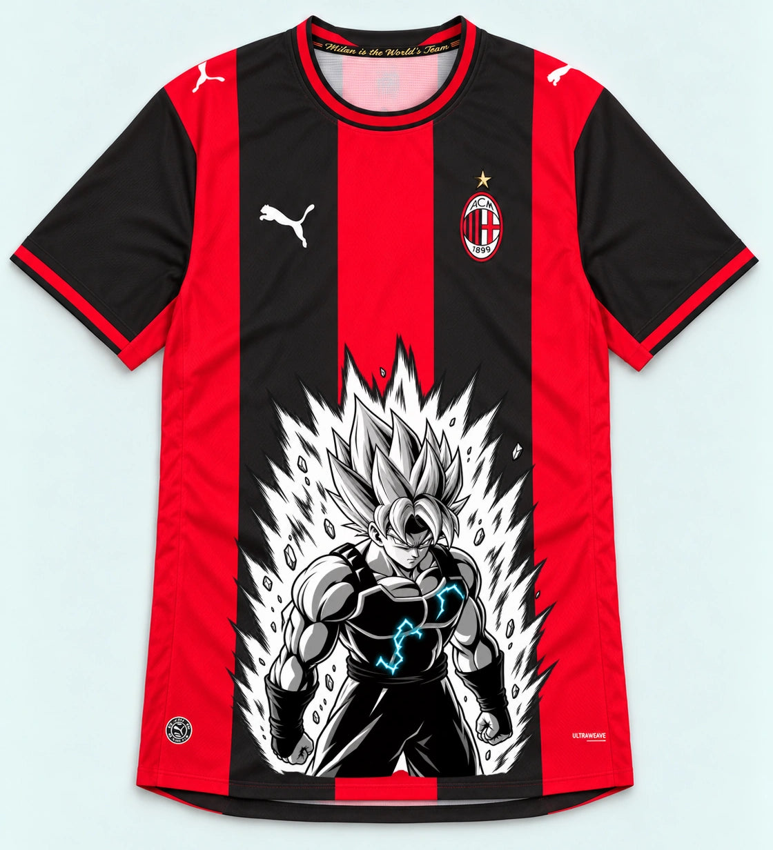 AC Milan Super Saiyan Aura Dragon Ball Jersey — Front
