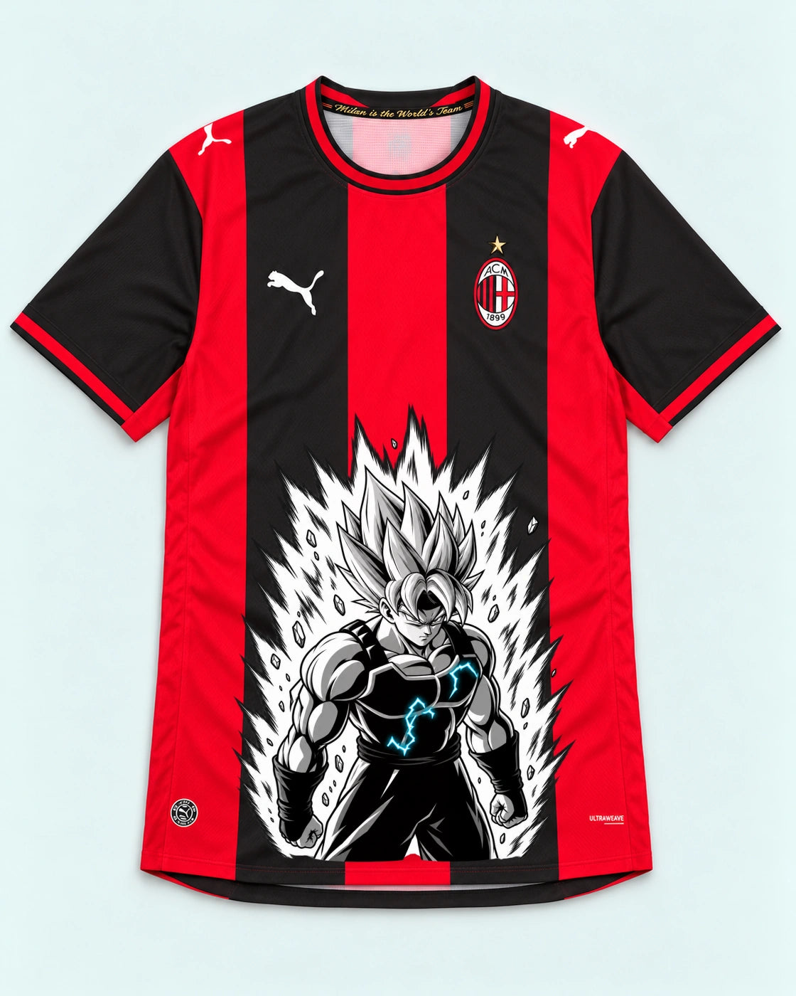 AC Milan Super Saiyan Aura Dragon Ball Jersey — Front