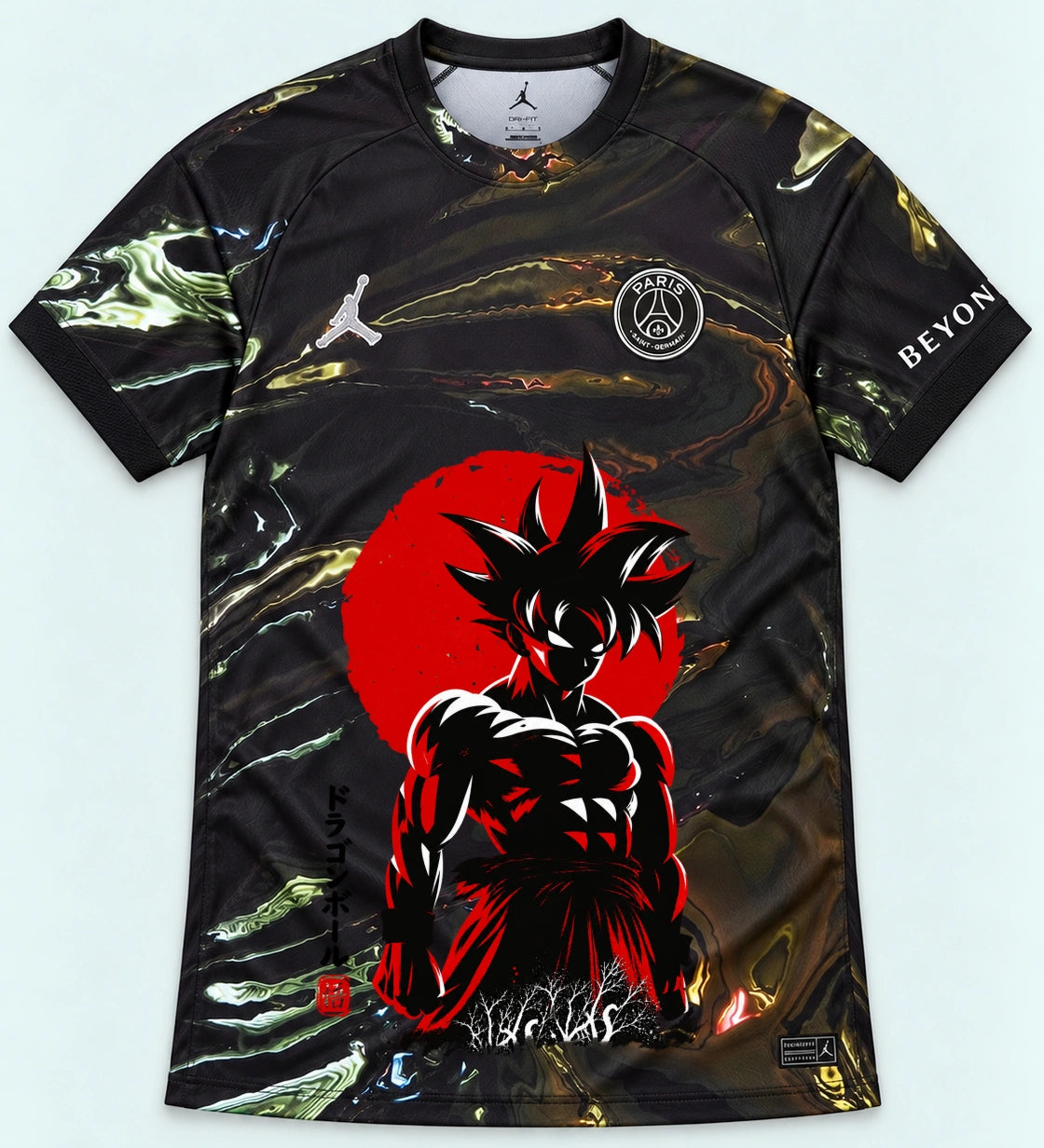 PSG Goku Rising Sun Dragon Ball Jersey — Front