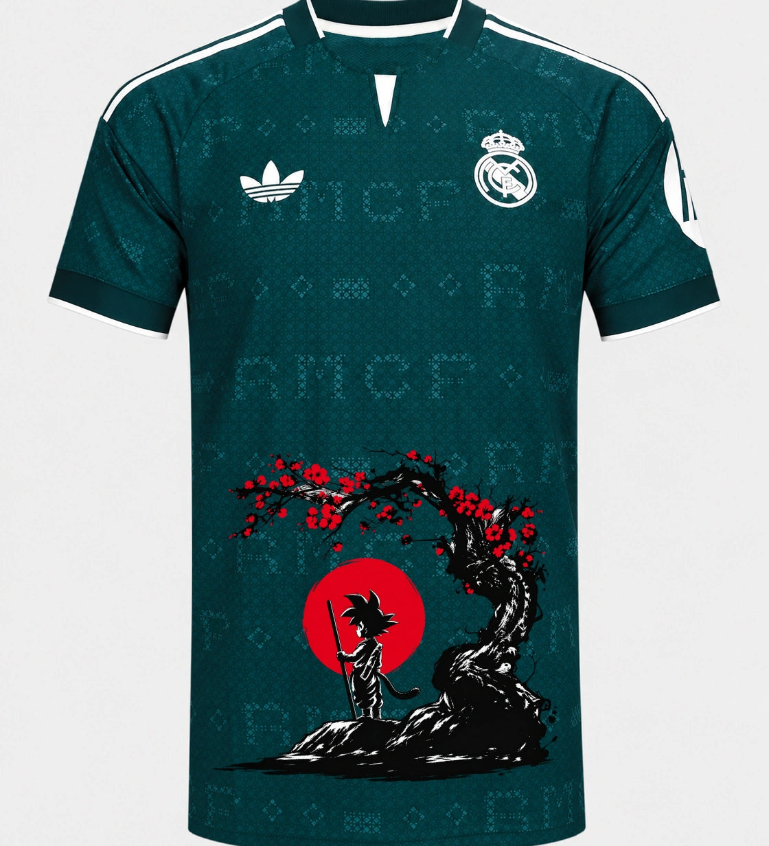 Real Madrid Goku Sakura Dragon Ball Jersey — Front
