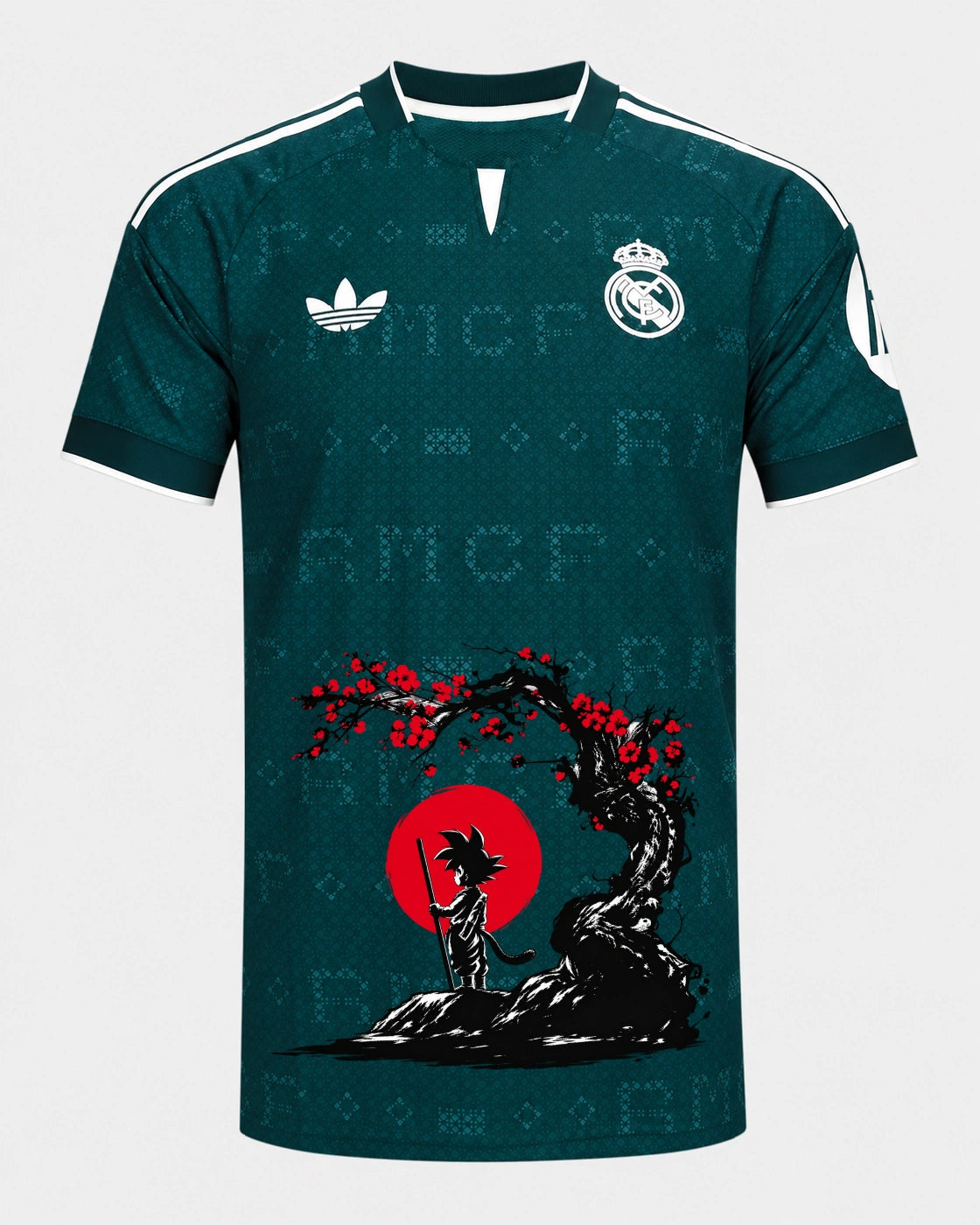 Real Madrid Goku Sakura Dragon Ball Jersey — Front