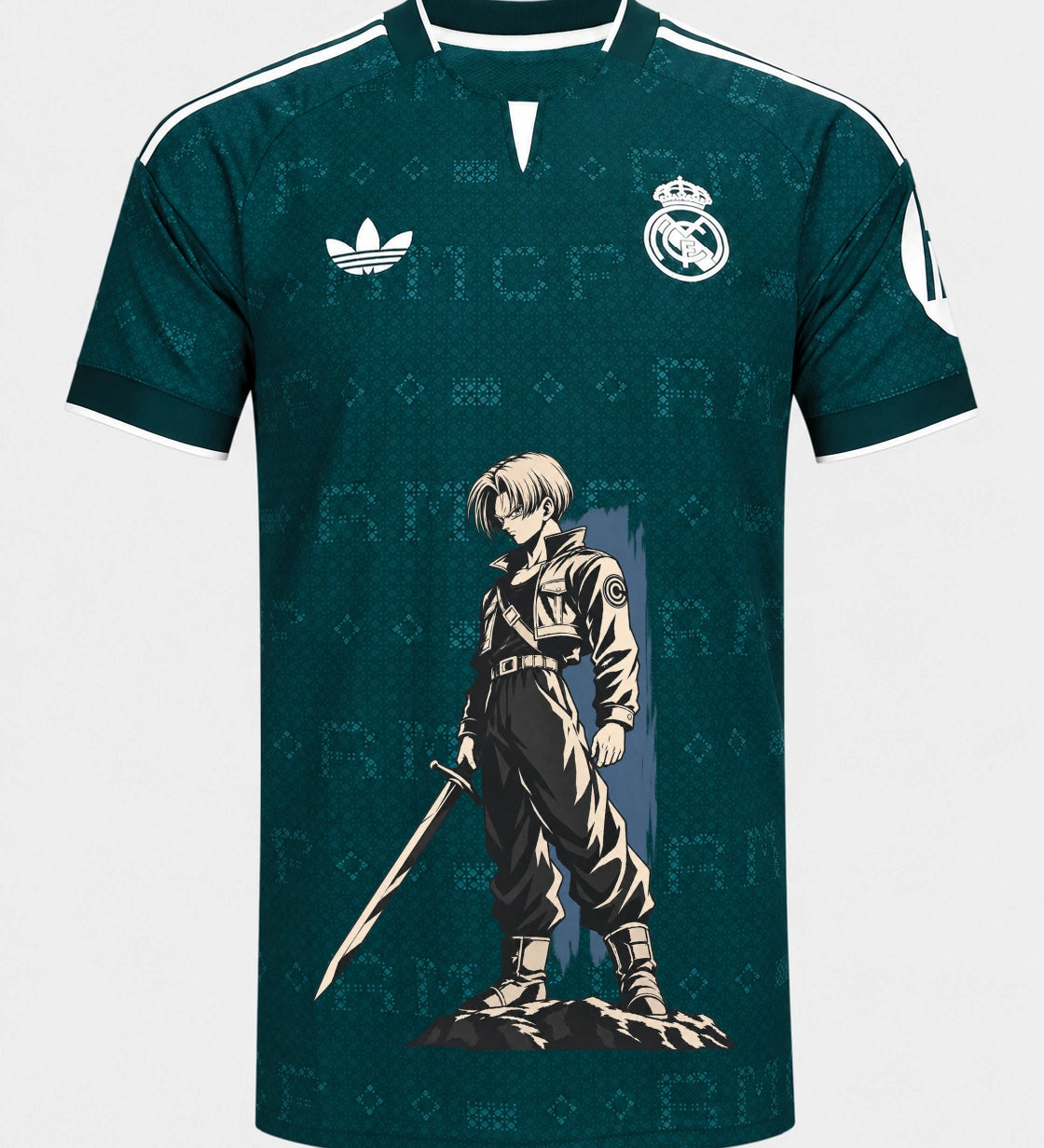 Real Madrid Trunks Sword Dragon Ball Jersey — Front