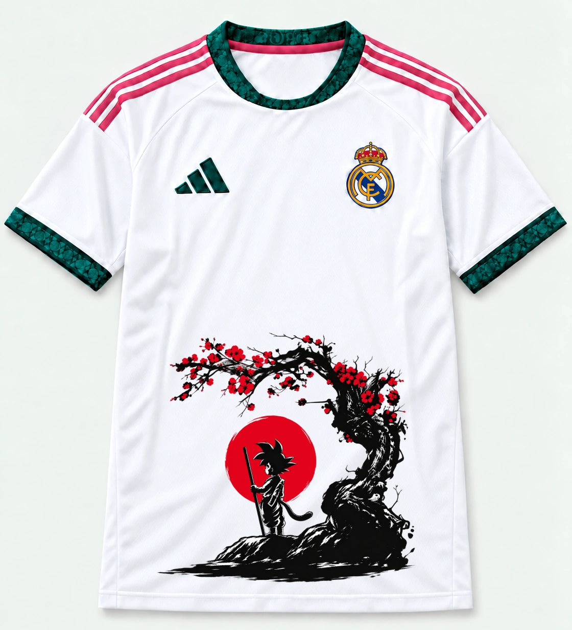 Real Madrid Goku Sakura Dragon Ball Jersey — Front