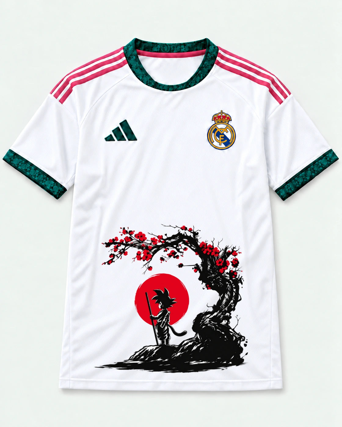 Real Madrid Goku Sakura Dragon Ball Jersey — Front