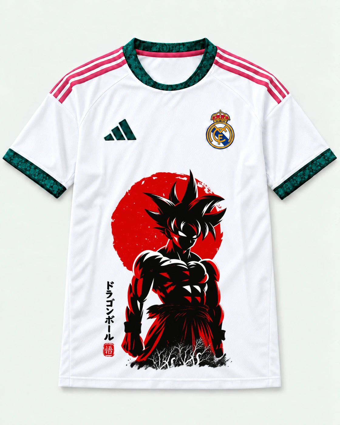 Real Madrid Goku Rising Sun Dragon Ball Jersey — Front